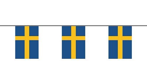 Fahnenkette Schweden 6 m Fahne Flagge Flaggenkette von FahnenMax