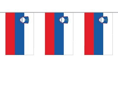 Fahnenkette Slowenien 6 m Fahne Flagge Flaggenkette von FahnenMax