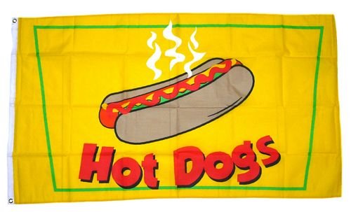 Flagge/Fahne Hot Dogs 90 x 150 cm von FahnenMax