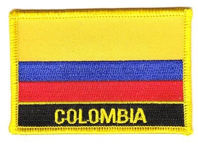 Flaggen Aufnäher Patch Kolumbien Schrift Fahne NEU von FahnenMax