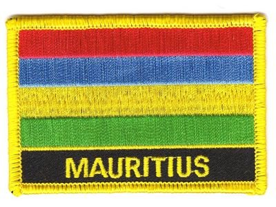 Flaggen Aufnäher Patch Mauritius Schrift Fahne NEU von FahnenMax