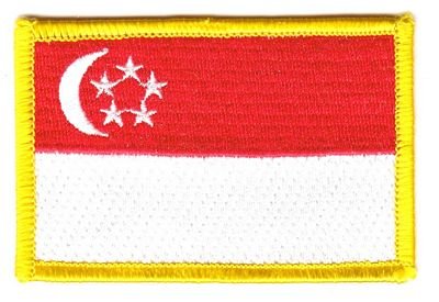 Flaggen Aufnäher Patch Singapur Fahne Flagge NEU von FahnenMax