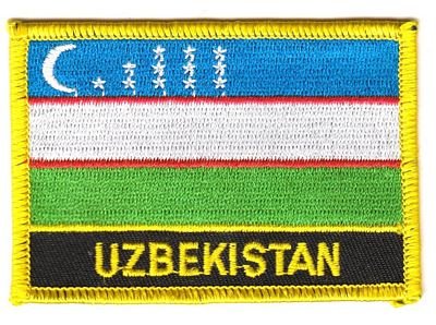 Flaggen Aufnäher Patch Usbekistan Schrift Fahne NEU von FahnenMax