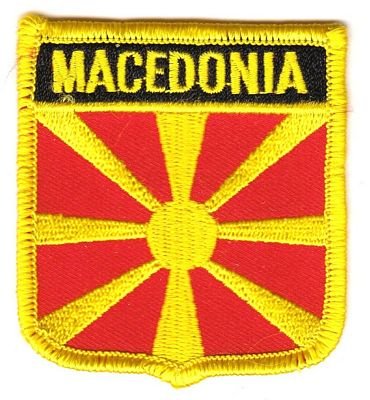 Wappen Aufnäher Patch Mazedonien Flagge Fahne NEU von FahnenMax