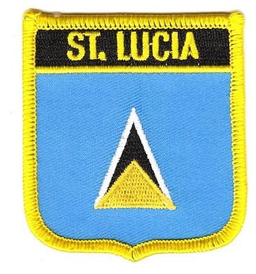 Wappen Aufnäher Patch St. Lucia Flagge Fahne NEU von FahnenMax