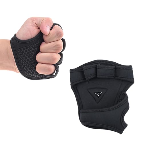 1 Paar Gewichtheberhandschuhe aus Silikon, rutschfest, Vier-Finger-Workout-Handschuhe für Radfahren, Fitness, Gewichtheben, Zubehör von Fahoujs