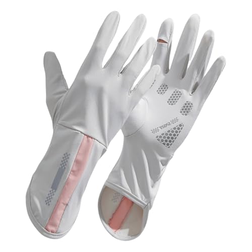 Fahoujs Frauen Sonnenschutzhandschuhe Seide Langes Dünnes Antrieb Elektrofahrzeug Reiten Touchbildschirme Dauerhafter Sonnenschandeiseide Atmungsaktive Handschuhe von Fahoujs