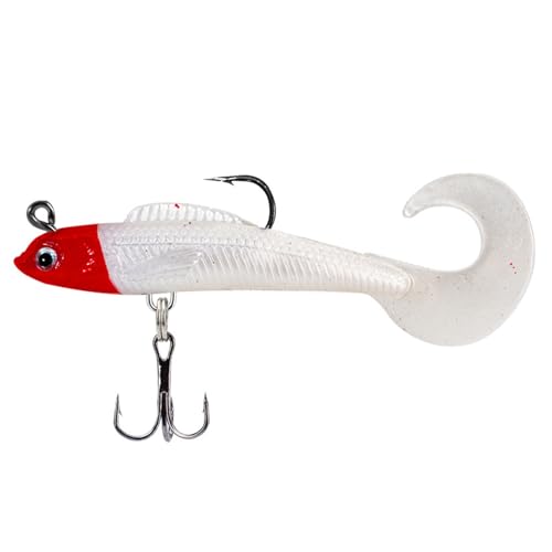 Fischerei Köder Künstliche Sinkende Swimbait Locken Schwanz Jigs Weiche Köder Fischereiköder Für Süßwasser Und Salzwasser Weiche Schwimbait Tail Fischköder Mit Haken von Fahoujs