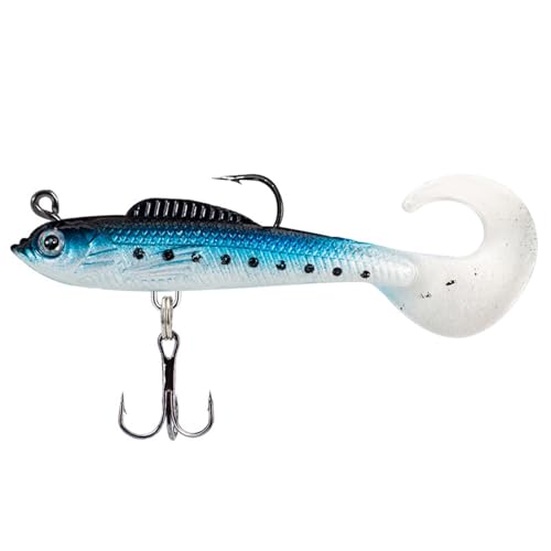 Fischerei Köder Künstliche Sinkende Swimbait Locken Schwanz Jigs Weiche Köder Fischereiköder Für Süßwasser Und Salzwasser Weiche Schwimbait Tail Fischköder Mit Haken von Fahoujs