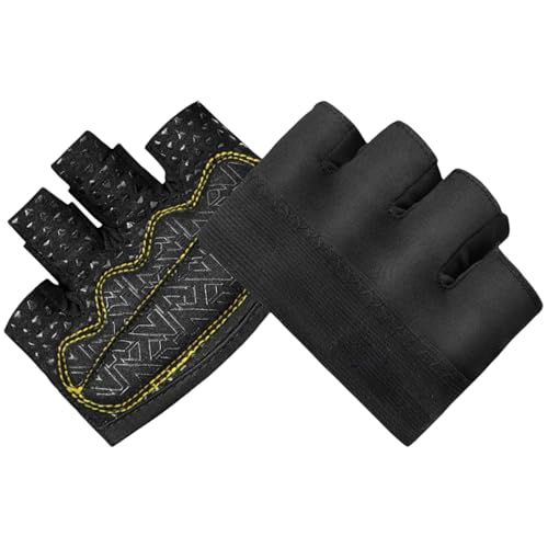 Gewichtheberhandschuhe Rutschfantes Training Halbe Finger Zum Radfahren Rennen des Gewichts Auf Bodybuilding Fitness Fitnesshandschuhe Rudern von Fahoujs