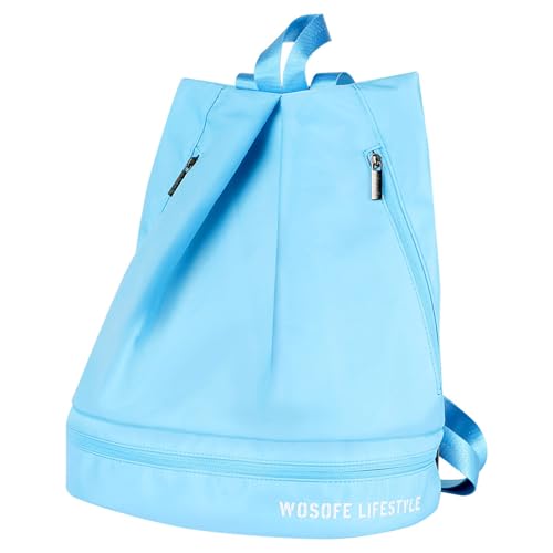 Wasserdichte Reisetasche für Damen und Herren, Golfschuhe, Rucksack, groß, Sporttasche mit Schuhfach, Schuhfach, himmelblau von Fahoujs