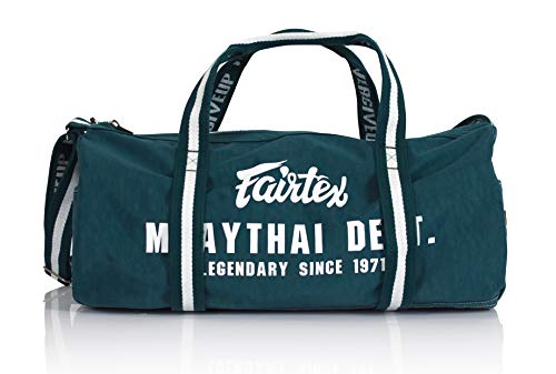 Fairtex BAG9 Retro-Stil Barrel Bag Thai Boxen Heavy Gym Bag Myay Thai MMA, Grün , Einheitsgröße von Fairtex