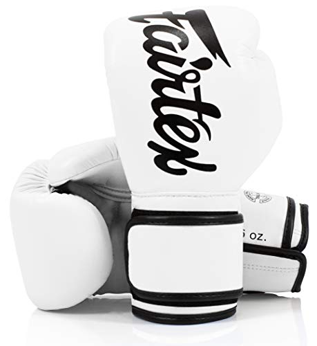 Fairtex BGV14 Muay Thai für Profiboxer & Trainer | Mexikanischer Stil für Schlagkräftige | MMA Handschuhe für Kampfsport | Leichte & stoßdämpfende Boxhandschuhe(16oz-Weiß) von Fairtex