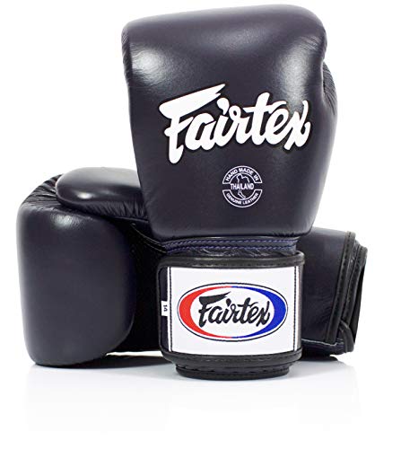 Fairtex BGV1BR Muay Thai Boxhandschuhe Atmungsaktiv für Männer, Frauen, Kinder | MMA, Kickboxen, Fitnessstudio, Training | Hochwertige, leichte & stoßdämpfende Boxhandschuhe(16oz-Blau) von Fairtex