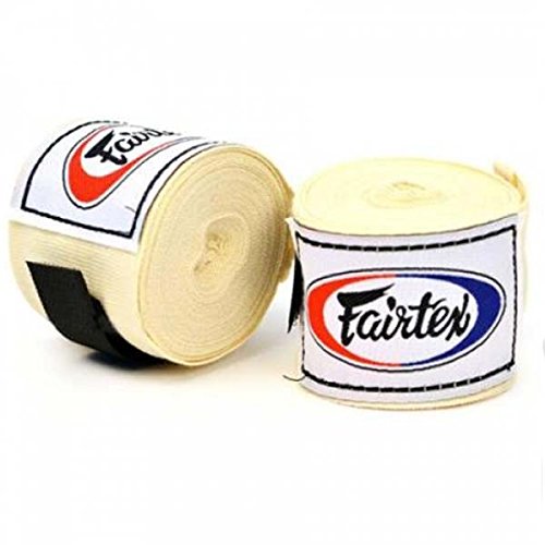 Fairtex Bandagen, halb-elastisch, 4.5 m, weiß, Hand Wraps, MMA, Muay Thai, Boxen von Fairtex