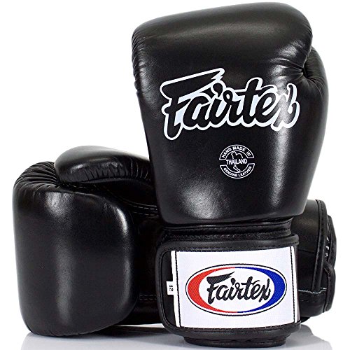 Fairtex Boxhandschuhe, BGV-1, schwarz, Boxing Gloves MMA Muay Thai Thaiboxen Size 10 Oz von Fairtex
