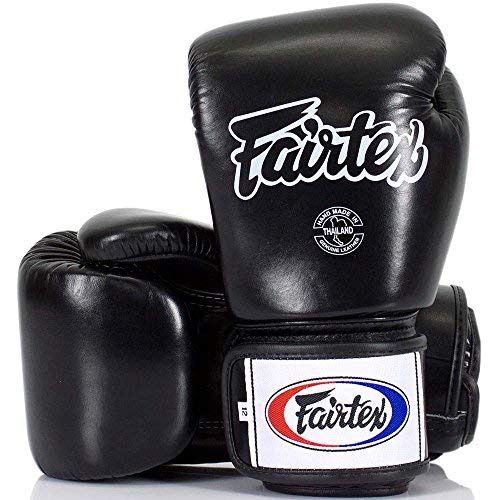 Fairtex Boxhandschuhe, BGV-1, schwarz, Boxing Gloves MMA Muay Thai Thaiboxen Size 16 Oz von Fairtex