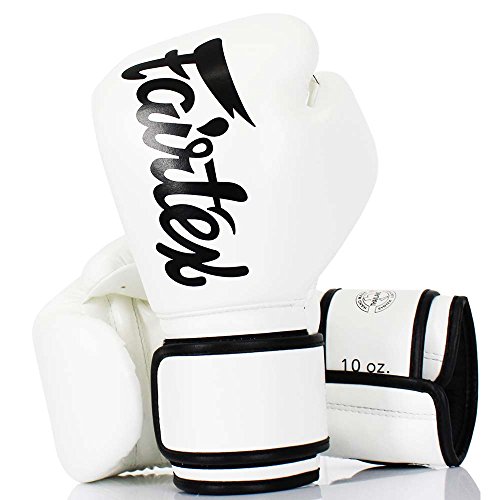 Fairtex Boxhandschuhe, BGV-14, Micro Fiber, weiß, Boxing Gloves MMA Muay Thai Size 10 Oz von Fairtex