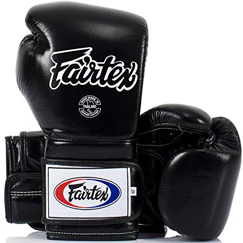 Fairtex Boxhandschuhe, BGV9, Mexican Style, schwarz Größe 10 Oz von Fairtex