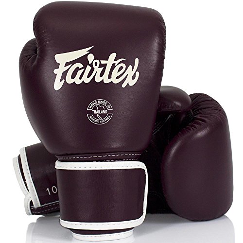 Fairtex Boxhandschuhe, Leder, BGV16, Maroon, Boxing Gloves, Muay Thai Größe 16 Oz von Fairtex