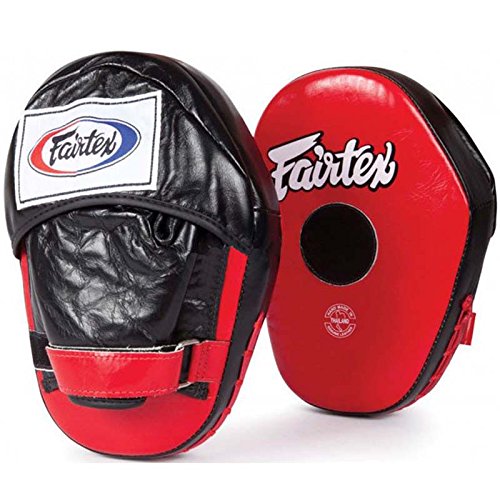 Fairtex Boxpratzen, Classic Pro, FMV10, schwarz-rot, Focus Mitts, Boxing Pads von Fairtex