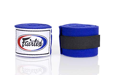 Fairtex!! HW2 Premium Baumwolle Boxbandagen 4,5 m (Paar), HW2, blau, Length 4.5m von Fairtex