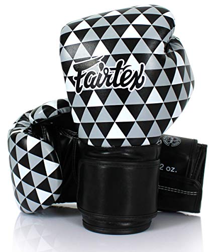 Fairtex Muay Thai Boxhandschuhe BGV14 Training Sparring Handschuhe Muay Thai Kickboxen MMA K1, Unisex Kinder Herren Damen - Optical Art-Prism 12oz 340g von Fairtex