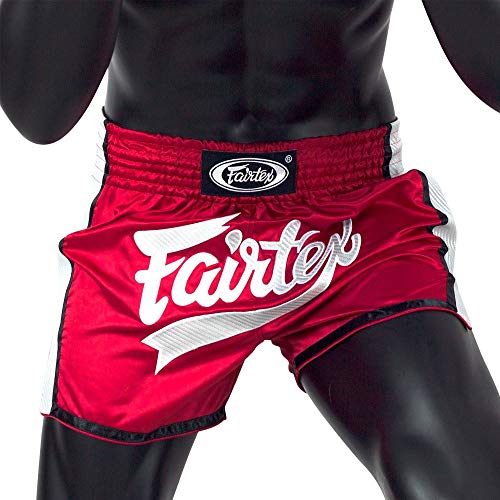 Fairtex Muay Thai Shorts, BS1704, rot-weiß Größe XL von Fairtex