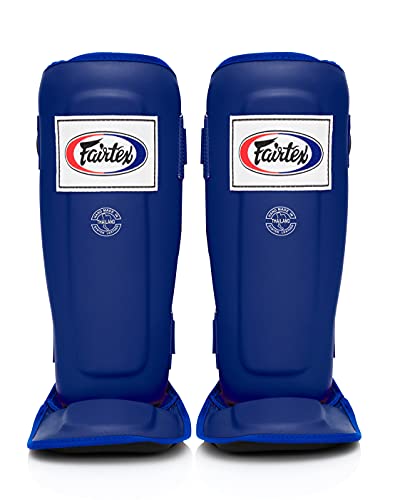 Fairtex SP3 Muay Thai Schienbeinschützer für Herren, Damen, Kinder | MMA-Training| Hochwertig, Leicht & Langlebig | Vermeiden Sie Schienbeinschienen während des Trainings(Large-Blau) von Fairtex