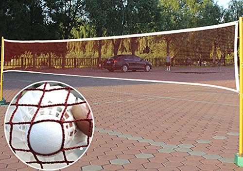 Tragbares Tennisnetz Badmintonnetz Outdoor Volleyballnetz Garten Netz für Tennis, Volleyball Badminton Square Wettkampf Trainingsnetz 6.1m*0.76m Nettoloch 2.5 * 2.5cm von FakeFace