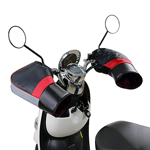 Lenkerstulpen, Motorradlenker, Handschuh für Fahrradlenker, Winddicht Motorrad ATV Lenkerhandschuhe, Wasserdicht Snowmobile Motorrad Lenker Handshuhe Handwärmer mit reflektierendem Streifen Universal von FakeFace