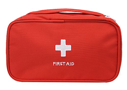 Oxford Gewebe Medizintasche, Reiseapotheke Tasche, Betreuertasche für Familien Erste Hilfe Tasche Notfalltasche Rot von FakeFace