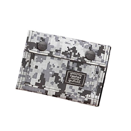 Unisex Camouflage Geldbörse Canvas Geldtasche Geldbeutel mit Umschlag Handtasche Clutch für Damen Herren Jungen Mädchen von FakeFace