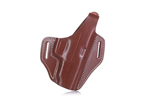 Multifit OWB Pancake Leather Holster with Thumb Break Brown, Right Hand, Size 2221 von FALCO