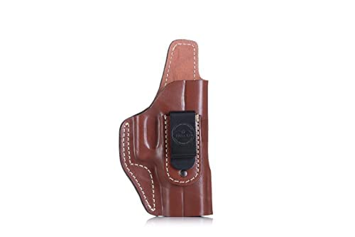Multifit Open-top IWB/OWB Leather Holster with Steel Clip 1.5" Brown, Right Hand, Size 2214 von FALCO
