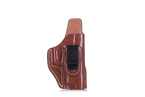 Multifit Open-top IWB Leather Holster with Steel Clip 1.5" Brown, Right Hand, Size 2210 von FALCO