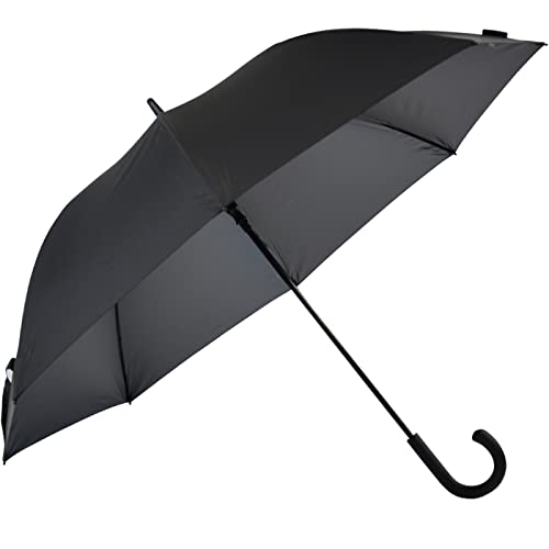 Falcone® luxuriöser XXL Regenschirm Automatik Fiberglas - schwarz-Nickel von Falcone