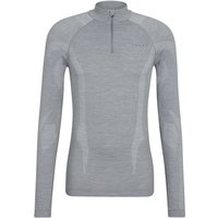 FALKE Wool Tech 1/2-Zip langarm Unterhemd Herren 3757 - grey-heather XXL von Falke