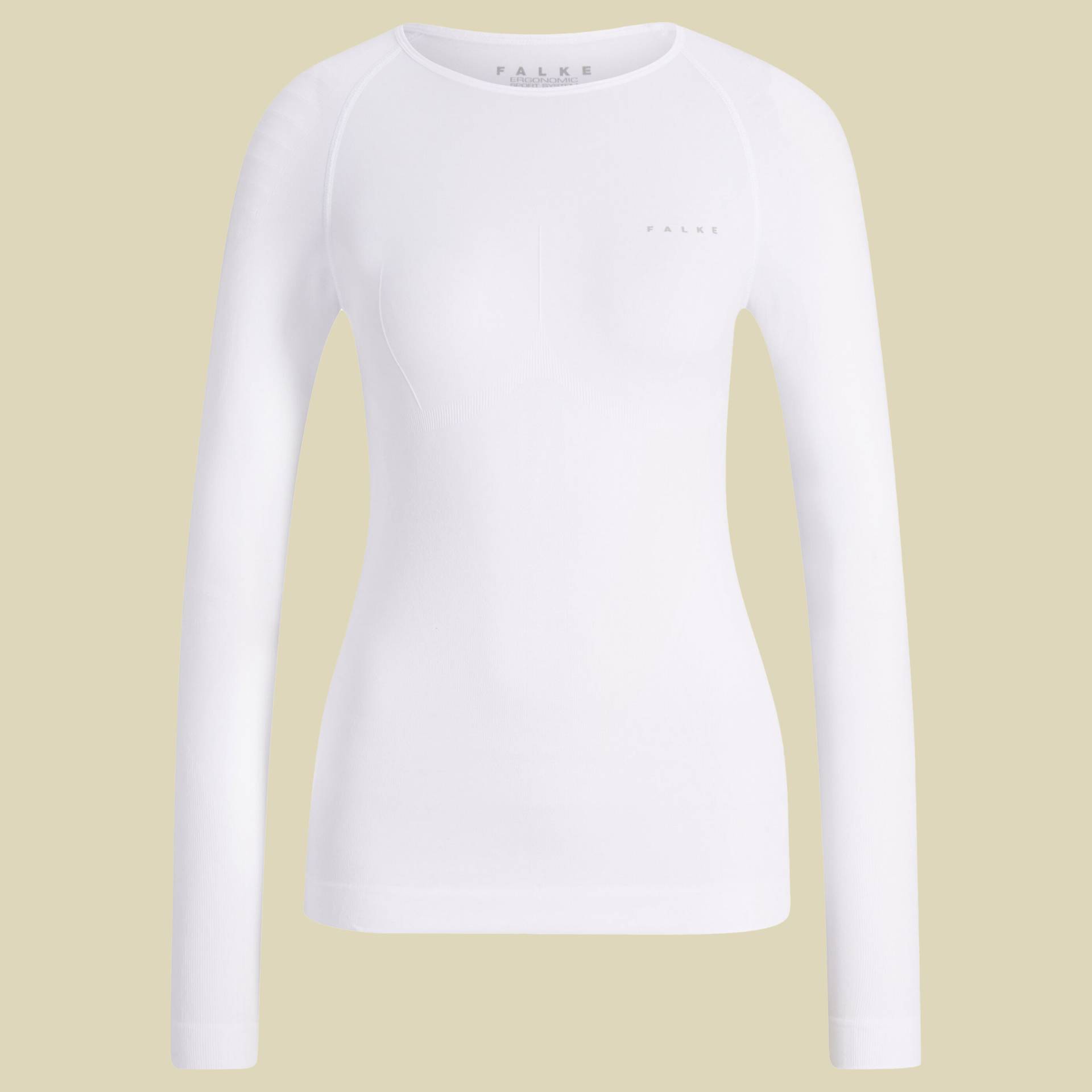 W Longsleeved Shirt Tight Fit Women Größe M Farbe white von Falke