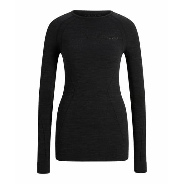 Falke Wool Tec Warm LS Shirt Comfort W Damen Funktionsunterhemd (Schwarz L ) T-Shirts von Falke