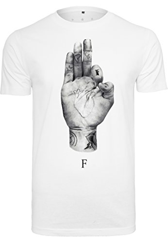 Famous Stars and Straps Herren T-Shirt FMS Sign Tee - weißes Streetwear-Herrenshirt - Farbe Weiß, Größe L von Merchcode