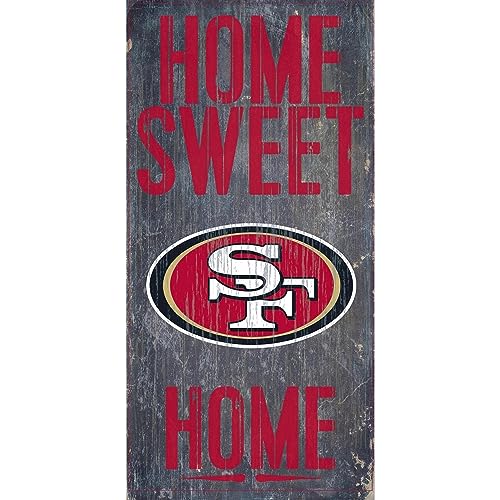 Fan Creations Holzschild San Francisco 49ers – Home Sweet Home 15,2 x 30,5 cm von Fan Creations