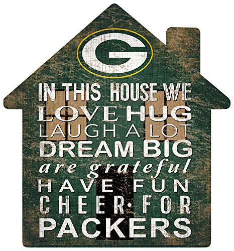 Fan Creations NFL Green Bay Packers Unisex Green Bay Packers Hausschild, Team-Farbe, 30,5 cm von Fan Creations