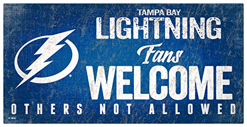 Fan Creations NHL Tampa Bay Lightning Unisex Tampa Bay Lightning Fans Willkommensschild, Team-Farbe, 6 x 12 von Fan Creations