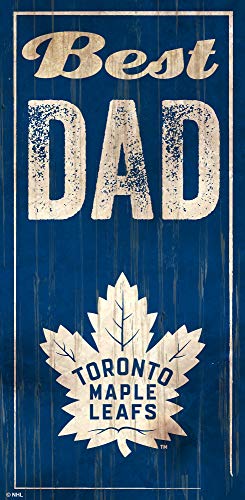 Fan Creations NHL Toronto Maple Leafs Unisex-Schild mit Aufschrift Best Dad, Team-Farbe, 15,2 x 30,5 cm von Fan Creations