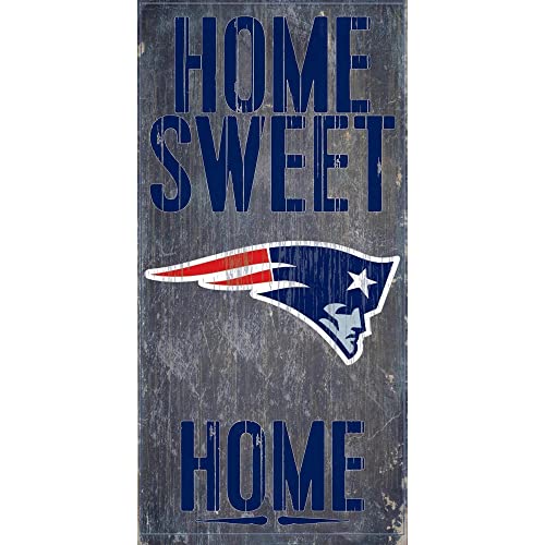 New England Patriots Schild Home Sweet Home, 15,2 x 30,5 cm von Fan Creations