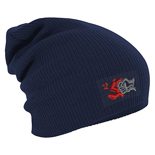 Fan-O-Menal Textilien Longbeanie Slouch-Beanie Wintermütze gegen Nazis 55150 Farbe Navy von Fan-O-Menal Textilien