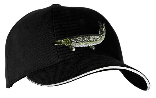 Fan-O-Menal Baseballcap mit Einstickung - Fisch Hecht - 68233 schwarz von Fan-O-Menal