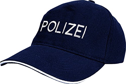 Fan-O-Menal Baseballcap mit Stick - Polizei - 68400 dunkelblau - Cap Kappe Baumwollcap von Fan-O-Menal