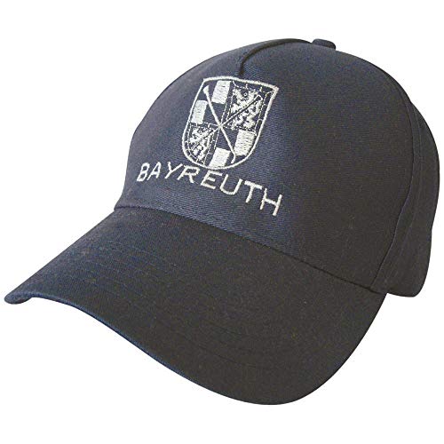 Fan-O-Menal Baumwollkappe mit großem Stick - Wappen Bayreuth - 68824 schwarz - Baumwollcap Schirmmütze Cappy Baseballcap Cap von Fan-O-Menal